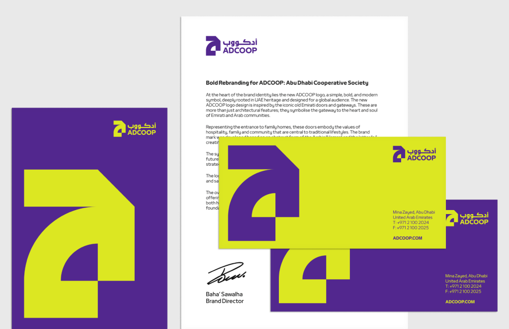 ADCOOP Branding, Applications: Stationery Design